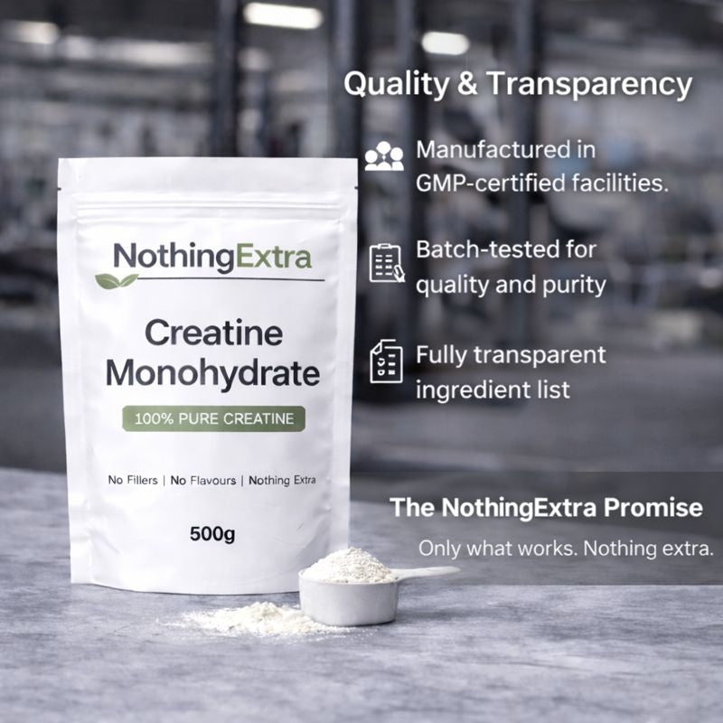 Creatine Monohydrate Powder | Pure & Unflavoured | NothingExtra