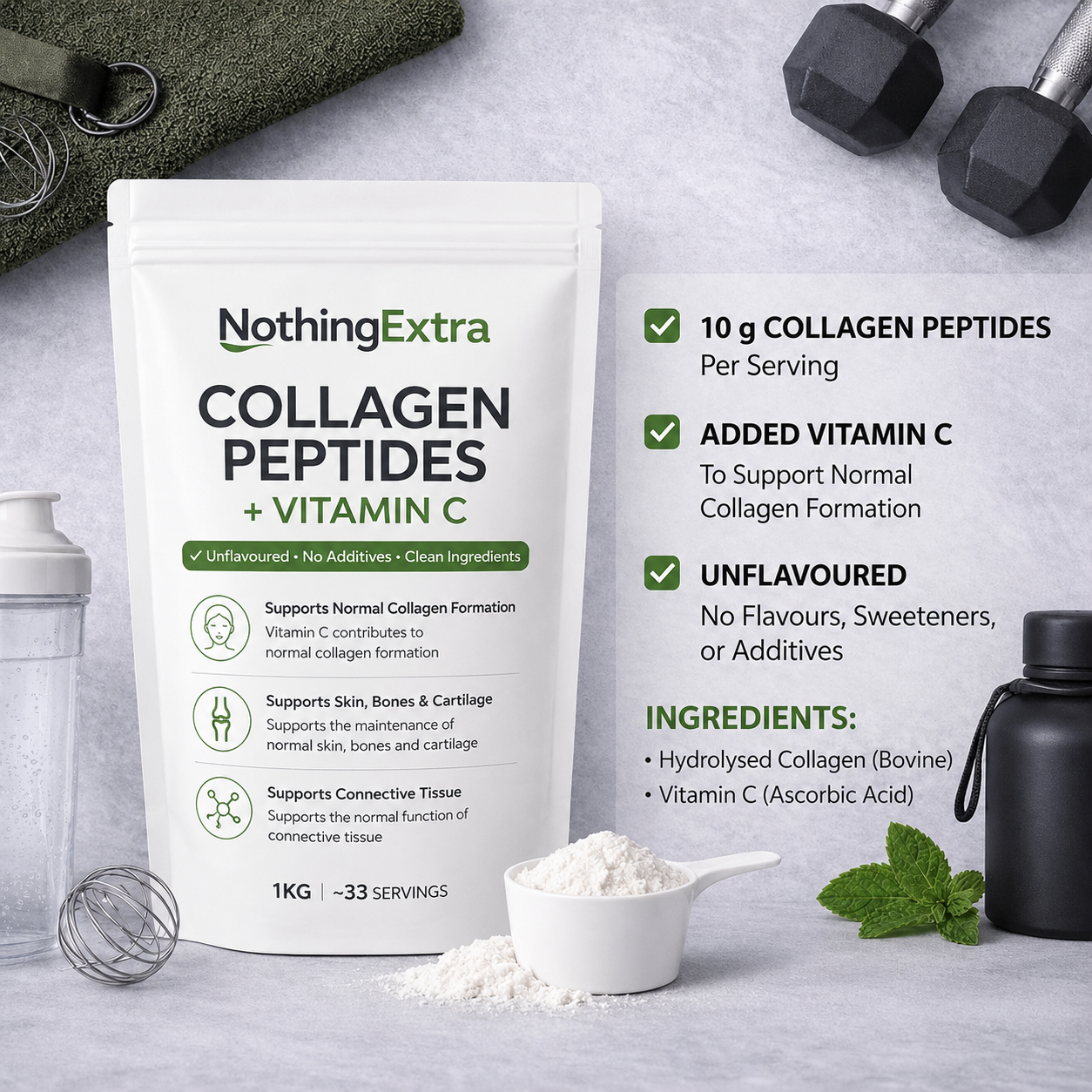 Hydrolysed Collagen Peptides + Vitamin C