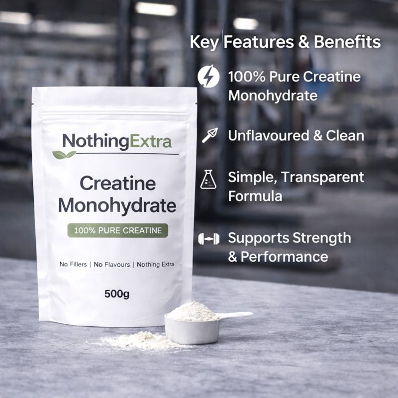 Creatine Monohydrate Powder | Pure & Unflavoured | NothingExtra