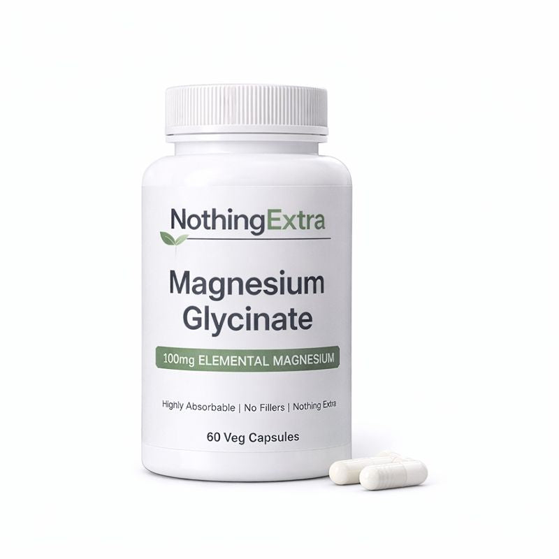 Magnesium Glycinate Capsules | Pure High Absorption | NothingExtra 60 Capsules