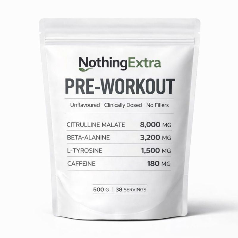 Pre-Workout Powder | Pure Unflavoured Performance Formula 500g | NothingExtra