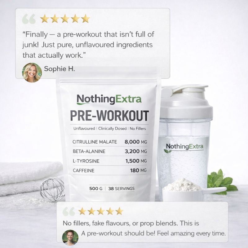 Pre-Workout Powder | Pure Unflavoured Performance Formula 500g | NothingExtra