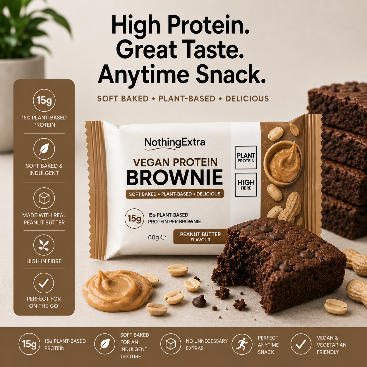 Vegan Protein Brownie
