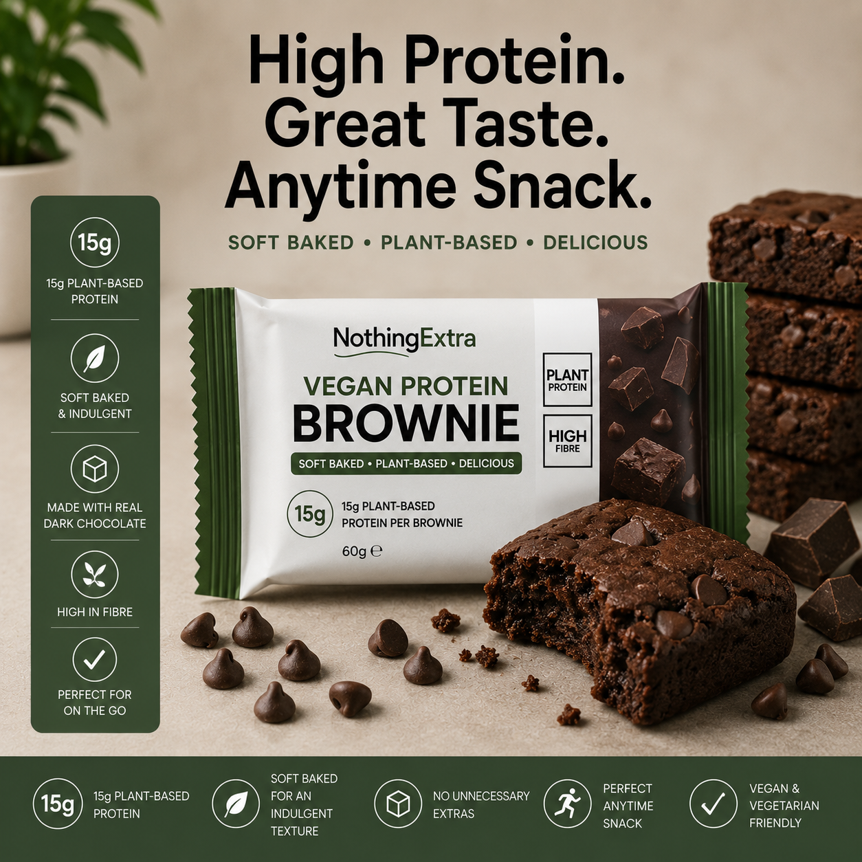 Vegan Protein Brownie