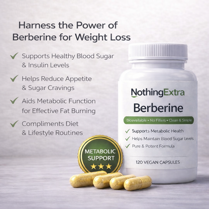 Berberine 500mg Capsules | Pure Metabolism Support | NothingExtra