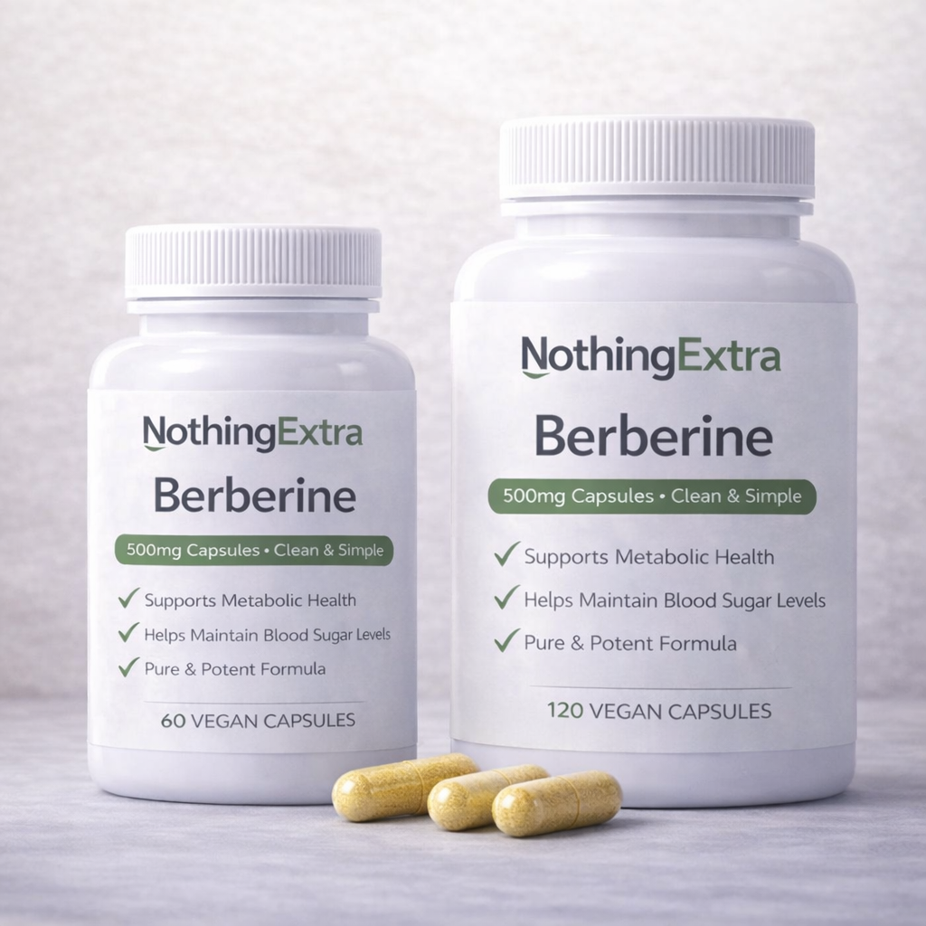 Berberine 500mg Capsules | Pure Metabolism Support | NothingExtra