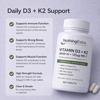 Vitamin D3 + K2 MK7 Tablets