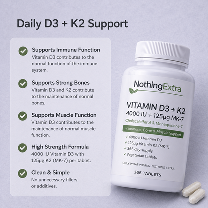 Vitamin D3 + K2 MK7 Tablets