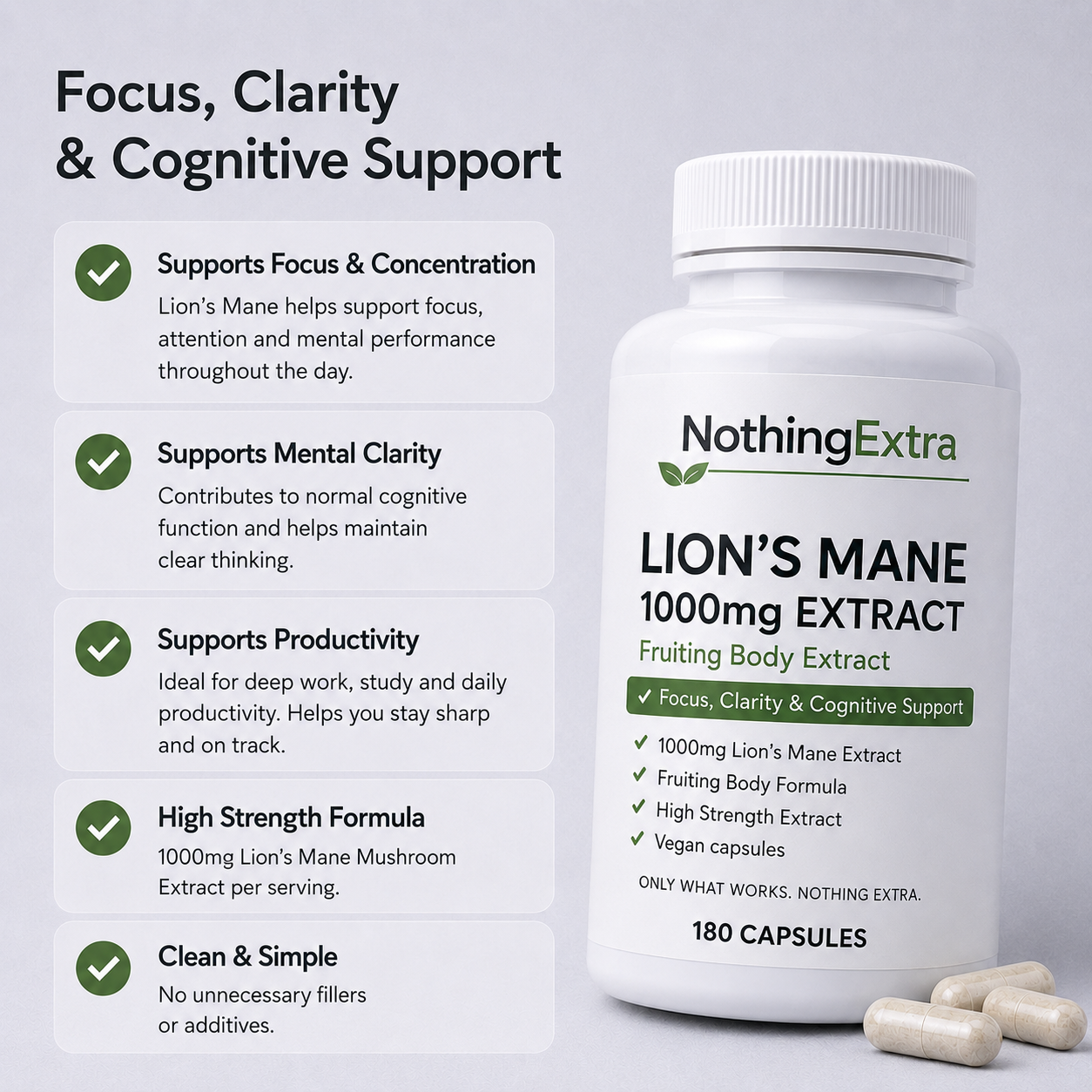Lion’s Mane Mushroom 1000mg