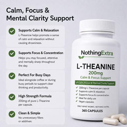 Pure L-Theanine 200mg | 365 Vegan Capsules