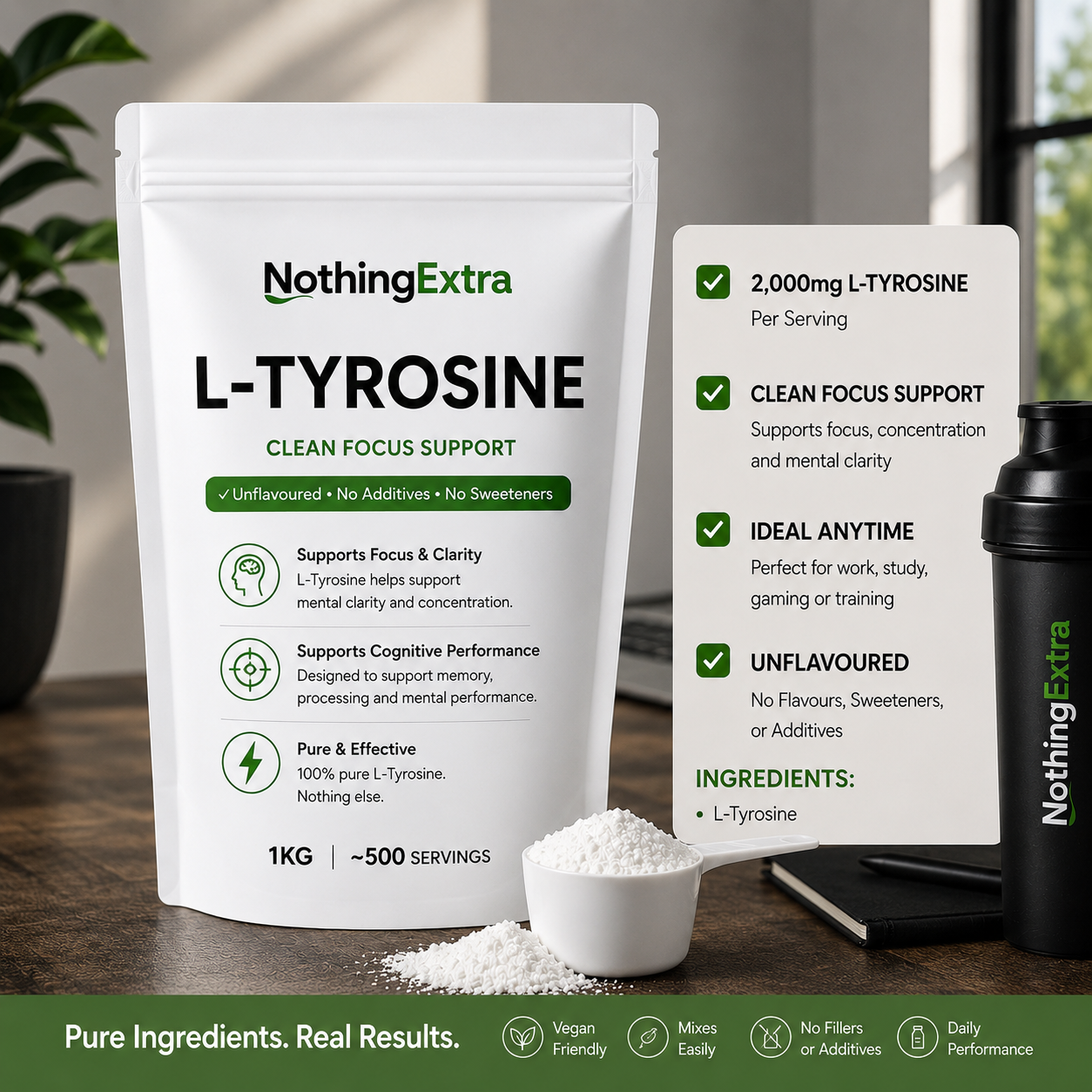 L-Tyrosine Powder | Clean Focus Support