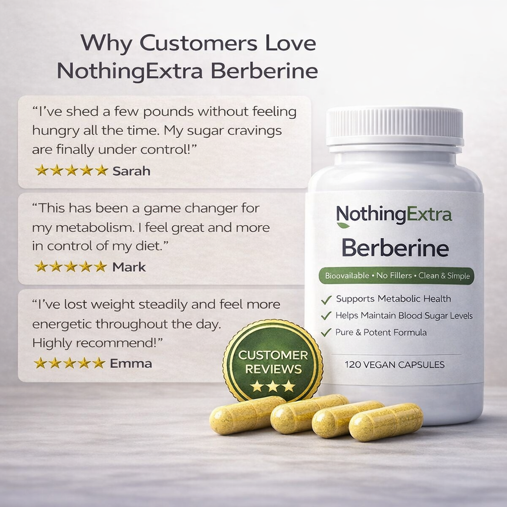 Berberine 500mg Capsules | Pure Metabolism Support | NothingExtra
