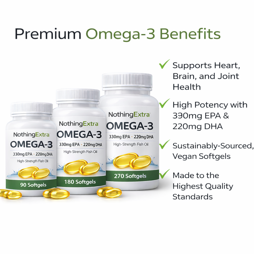 Omega-3 Fish Oil Capsules | High EPA & DHA | NothingExtra